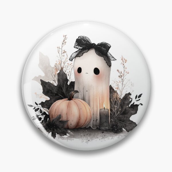 Item preview, Ghost with lace bow designed and sold by MendaciousMina.