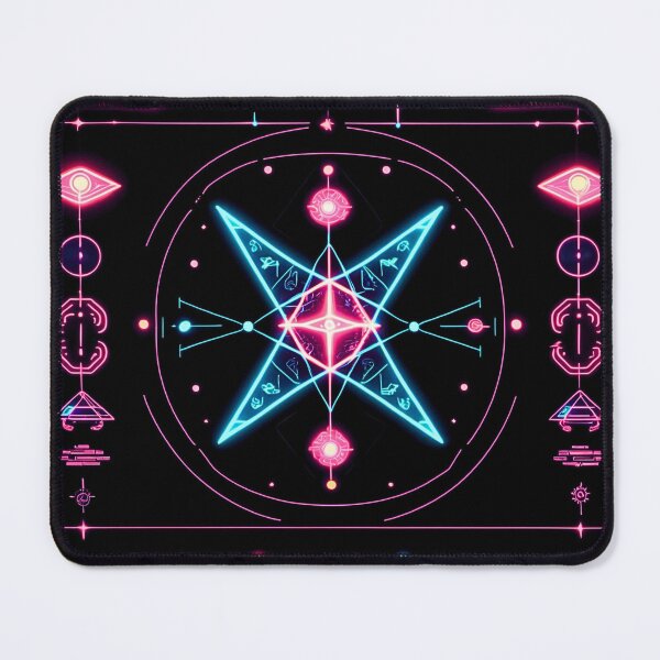 Item preview, Alien Glyphs – Neon UFO Symbols designed and sold by OrbitTrend.