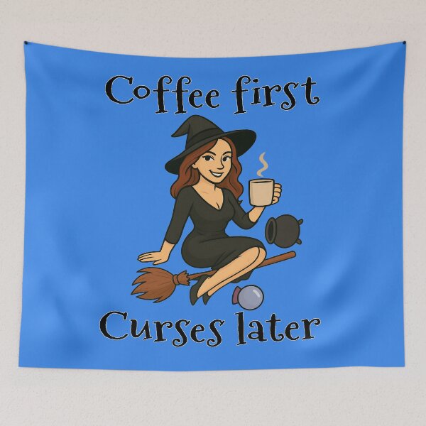 Item preview, Funny Witch Coffee Quote Shirt – Coffee First Curses Later Sarcastic Witchy Humor Design designed and sold by DeanBlacksmith.
