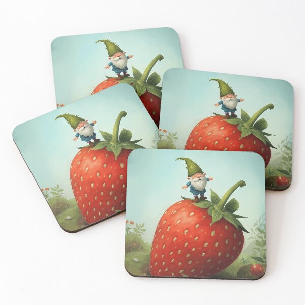 Item preview, Strawberry Gnome – Cottagecore Garden Magic designed and sold by Deezyned.