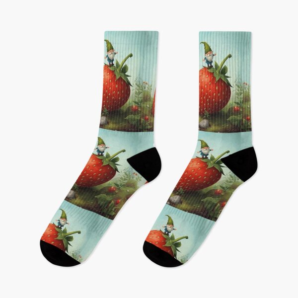 Item preview, Strawberry Gnome – Cottagecore Garden Magic designed and sold by Deezyned.