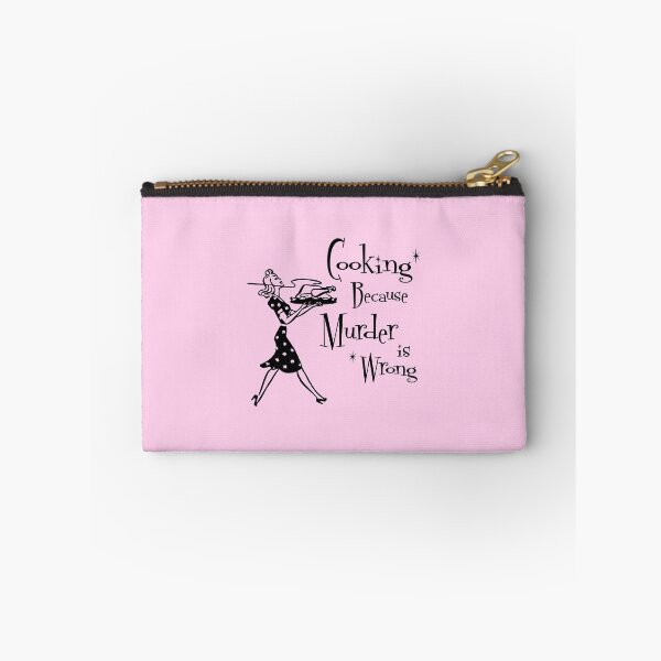 Item preview, Funny Sayings - Cooking Because Murder is Wrong - Funny Gifts for Women - Vintage designed and sold by DesignByLeo.