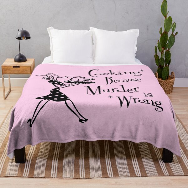 Item preview, Funny Sayings - Cooking Because Murder is Wrong - Funny Gifts for Women - Vintage designed and sold by DesignByLeo.