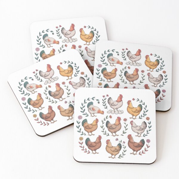 Item preview, Colorful Boho Chickens designed and sold by oasisbt.