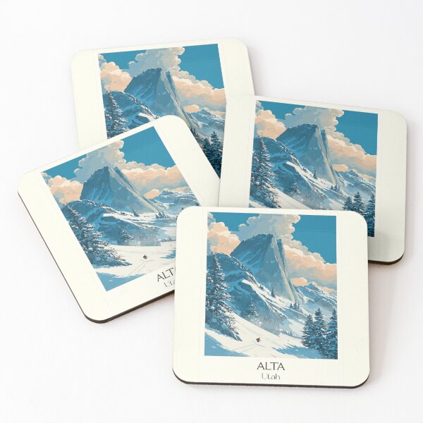 Item preview, Alta Utah Travel Poster | Vintage Wasatch Mountains & Ski Resort Wall Art designed and sold by TuncGK.