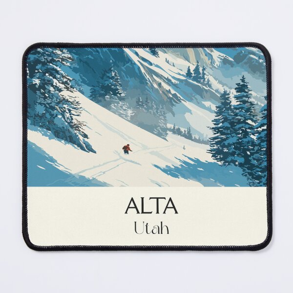 Item preview, Alta Utah Travel Poster | Vintage Wasatch Mountains & Ski Resort Wall Art designed and sold by TuncGK.