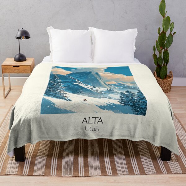 Item preview, Alta Utah Travel Poster | Vintage Wasatch Mountains & Ski Resort Wall Art designed and sold by TuncGK.