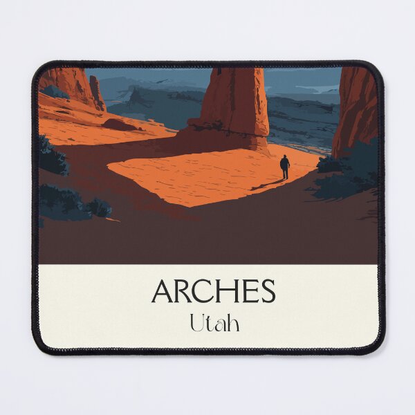 Item preview, Arches National Park Poster | Vintage Delicate Arch & Night Sky Wall Art designed and sold by TuncGK.