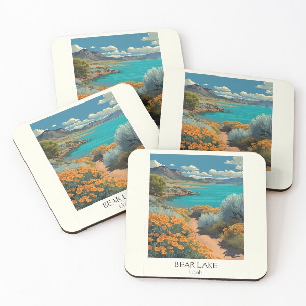 Item preview, Bear Lake Utah Travel Poster | Vintage Caribbean of the Rockies Wall Art designed and sold by TuncGK.