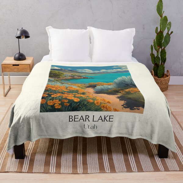 Item preview, Bear Lake Utah Travel Poster | Vintage Caribbean of the Rockies Wall Art designed and sold by TuncGK.