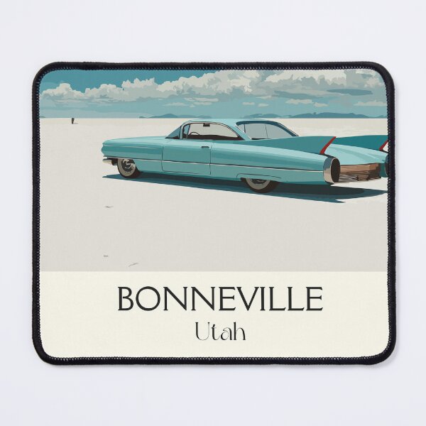 Item preview, Bonneville Salt Flats Utah Poster | Vintage Land Speed & Classic Car Wall Art designed and sold by TuncGK.