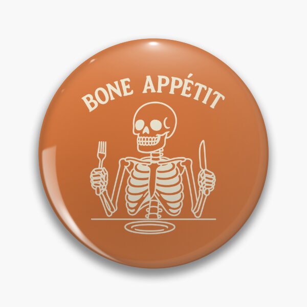 Item preview, Bone Appétit – Transparent Background Skeleton Pun ☠️ designed and sold by BloomKind.