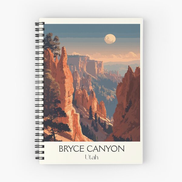 Item preview, Bryce Canyon National Park Poster | Vintage Hoodoos & Sunset Wall Art designed and sold by TuncGK.