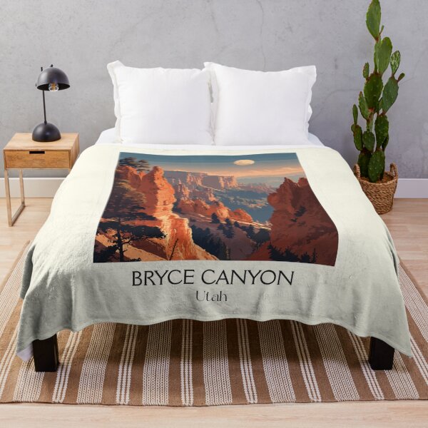 Item preview, Bryce Canyon National Park Poster | Vintage Hoodoos & Sunset Wall Art designed and sold by TuncGK.
