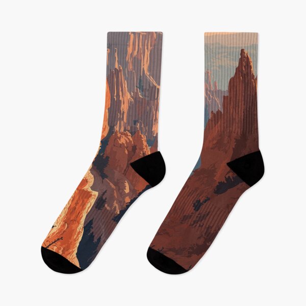 Item preview, Bryce Canyon National Park Poster | Vintage Hoodoos & Sunset Wall Art designed and sold by TuncGK.