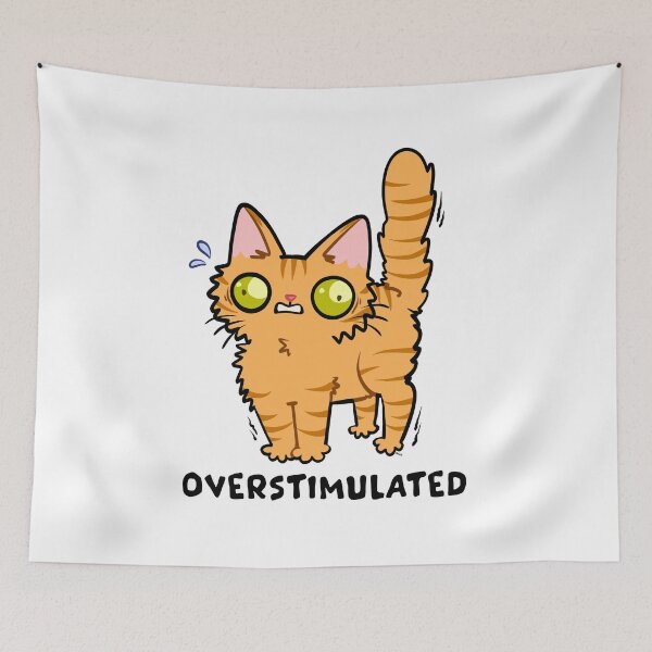 Item preview, Overstimulated - Cat designed and sold by Danni Doodles.