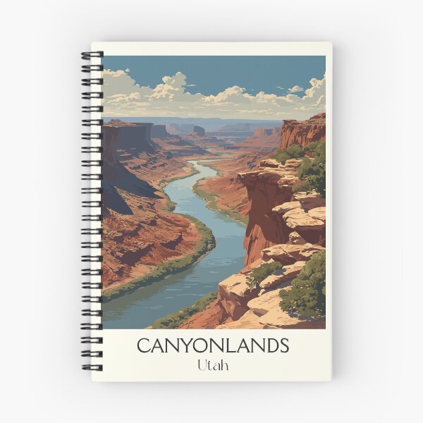Item preview, Canyonlands National Park Poster | Vintage Island in the Sky & Green River Art designed and sold by TuncGK.