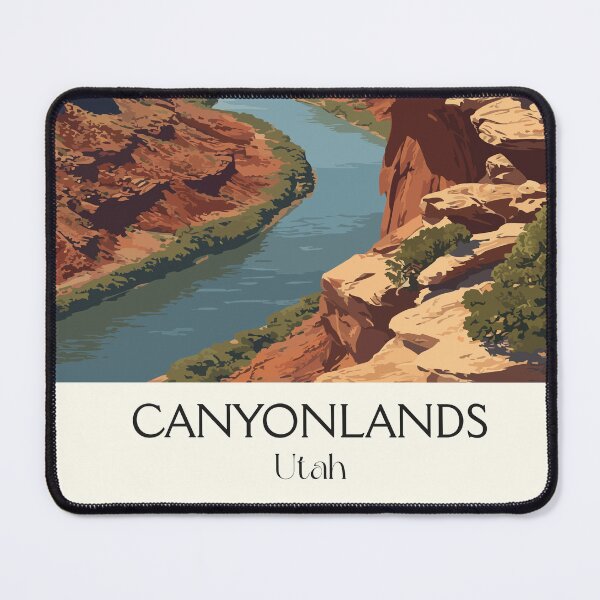 Item preview, Canyonlands National Park Poster | Vintage Island in the Sky & Green River Art designed and sold by TuncGK.