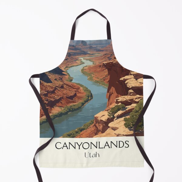 Item preview, Canyonlands National Park Poster | Vintage Island in the Sky & Green River Art designed and sold by TuncGK.