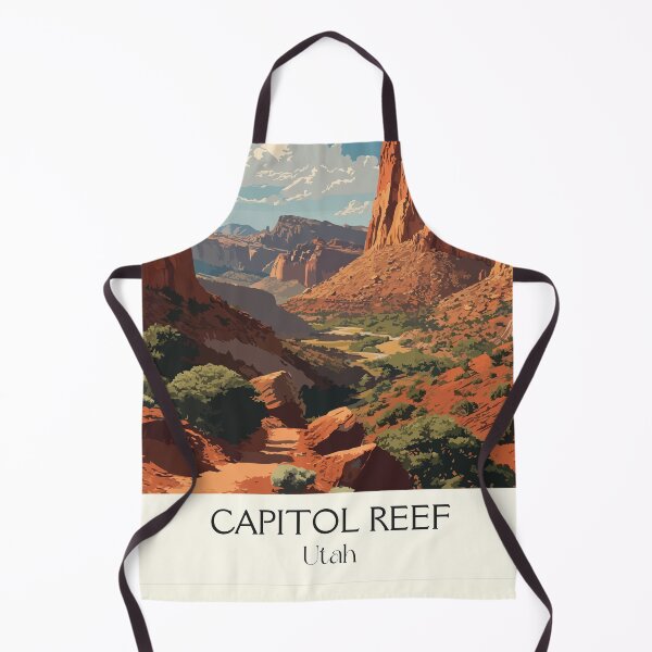 Item preview, Capitol Reef National Park Poster | Vintage Waterpocket Fold Wall Art designed and sold by TuncGK.