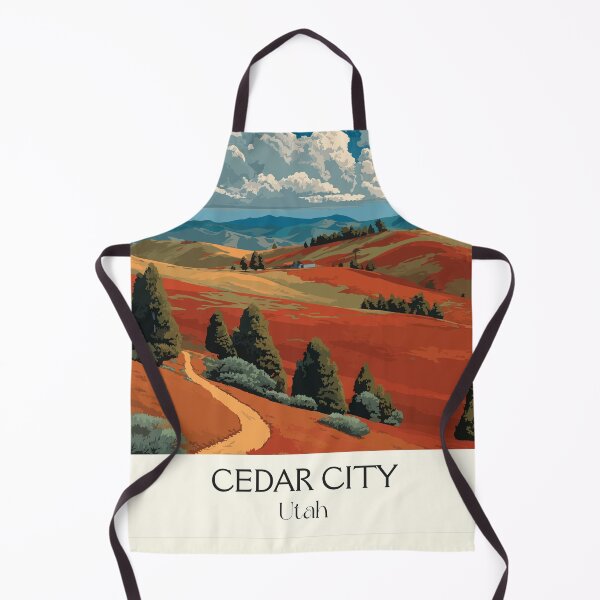 Item preview, Cedar City Utah Travel Poster | Vintage Southern Utah & Red Rock Art designed and sold by TuncGK.