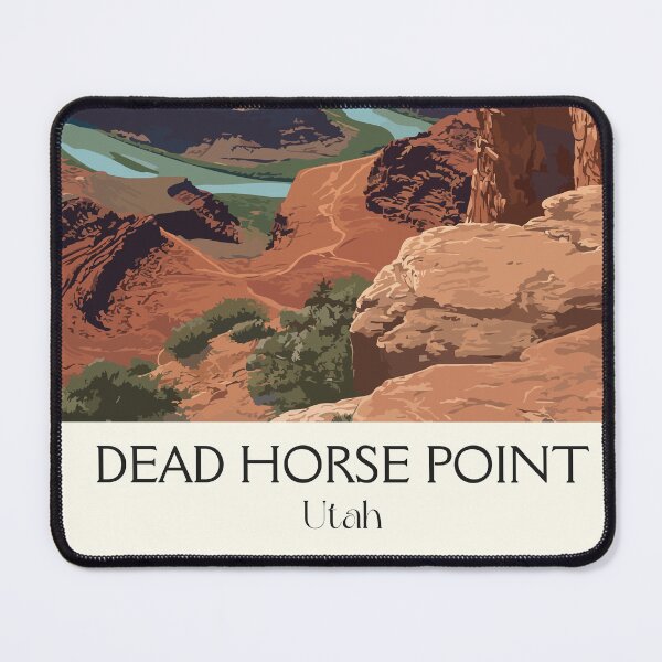 Item preview, Dead Horse Point State Park Poster | Vintage Utah & Colorado River Overlook Art designed and sold by TuncGK.