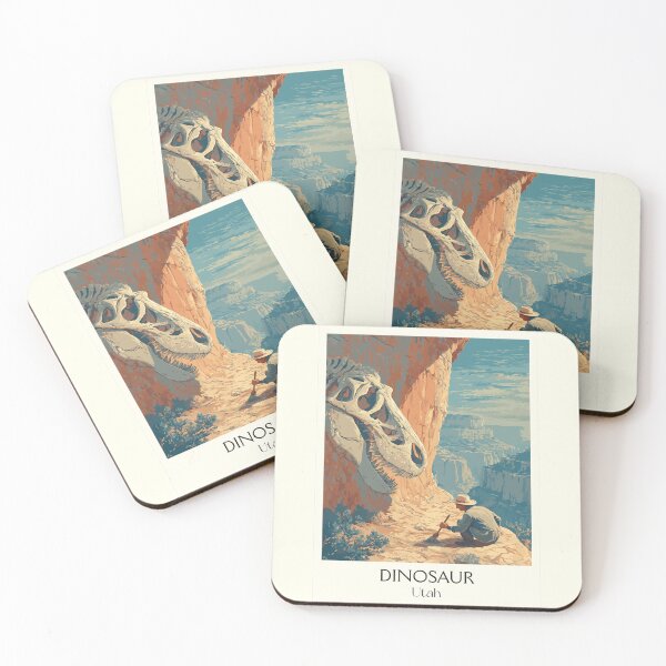 Item preview, Dinosaur National Monument Poster | Vintage Fossil & Quarry Wall Art designed and sold by TuncGK.