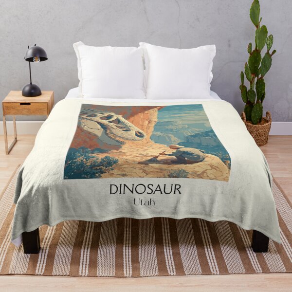 Item preview, Dinosaur National Monument Poster | Vintage Fossil & Quarry Wall Art designed and sold by TuncGK.