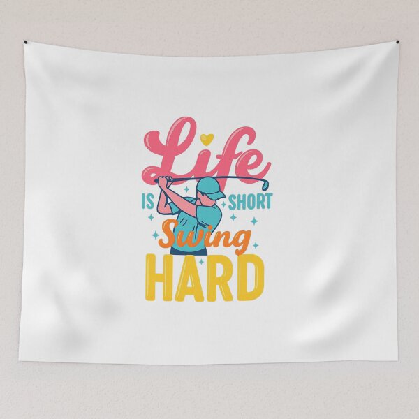 Item preview, Life Is Short Swing Hard Golf Quote designed and sold by Design-Joyz.