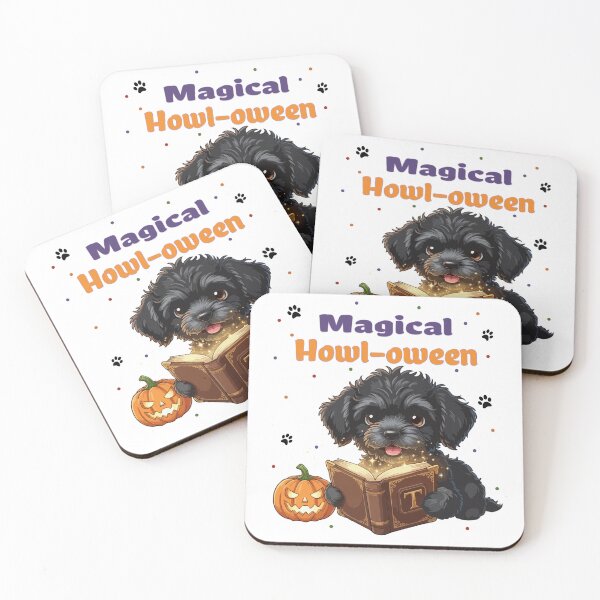 Item preview, Magical Howl-oween Teacup Poodle | Cute Halloween Dog Art designed and sold by The Real Life Symphony.