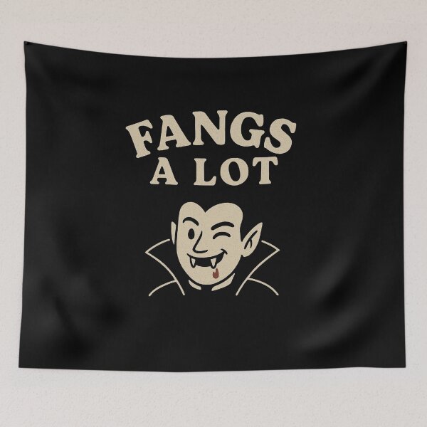Item preview, Fangs A Lot – Funny Vampire Halloween Pun  designed and sold by BloomKind.