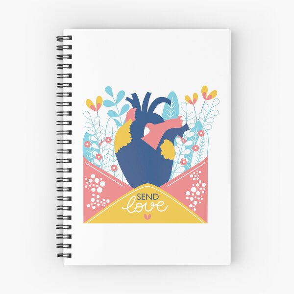 Item preview, Human heart on a postcard with flowers designed and sold by shanaz00ilustra.