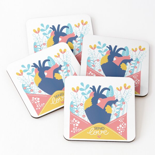Item preview, Human heart on a postcard with flowers designed and sold by shanaz00ilustra.