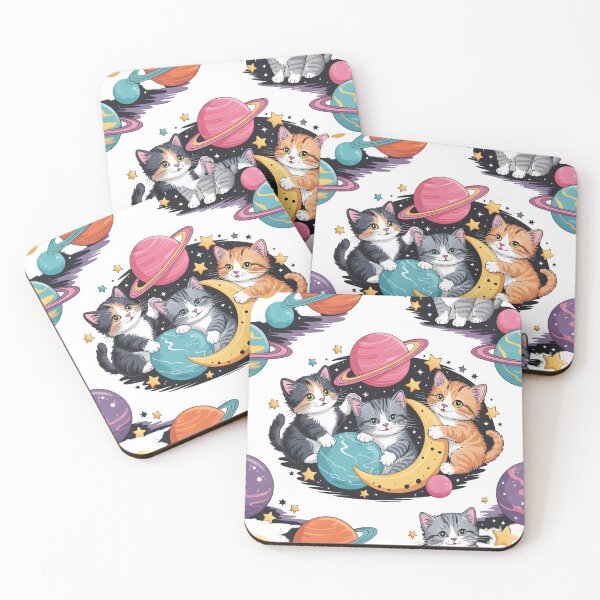 Item preview, Cosmic Cats in Space – Cute Kitten Galaxy Pattern designed and sold by WinkWild.