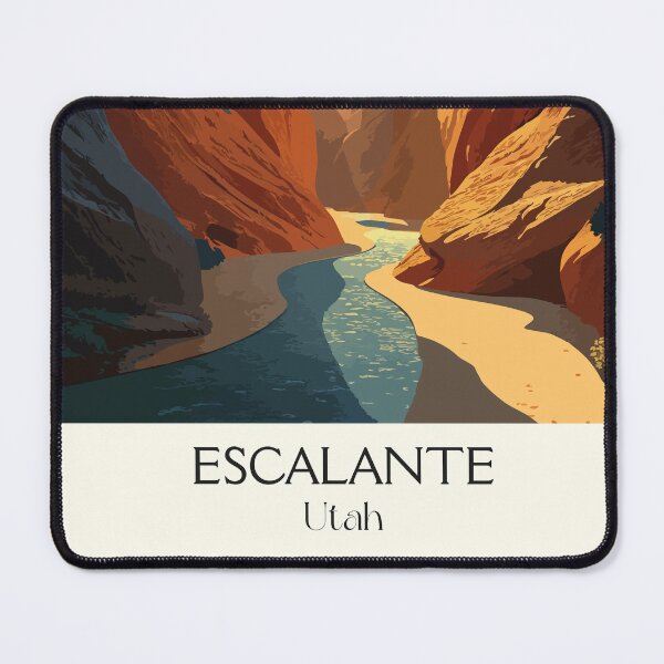 Item preview, Escalante Utah Travel Poster | Vintage Grand Staircase & Slot Canyon Wall Art designed and sold by TuncGK.