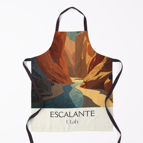 Item preview, Escalante Utah Travel Poster | Vintage Grand Staircase & Slot Canyon Wall Art designed and sold by TuncGK.