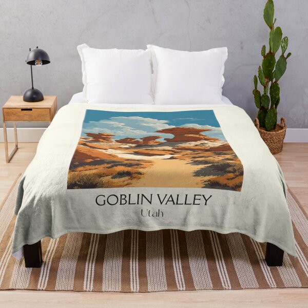 Artikelvorschau, Goblin Valley State Park Poster | Vintage Utah Hoodoos & schrullige Landschaftskunst entworfen und verkauft von TuncGK.