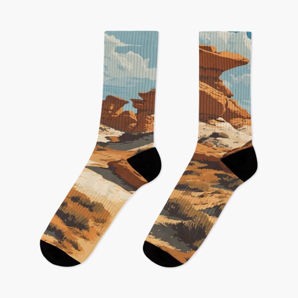 Item preview, Goblin Valley State Park Poster | Vintage Utah Hoodoos & Quirky Landscape Art designed and sold by TuncGK.