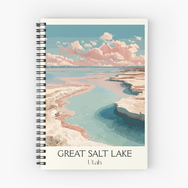 Item preview, Great Salt Lake Utah Poster | Vintage Antelope Island & Salty Shore Art designed and sold by TuncGK.