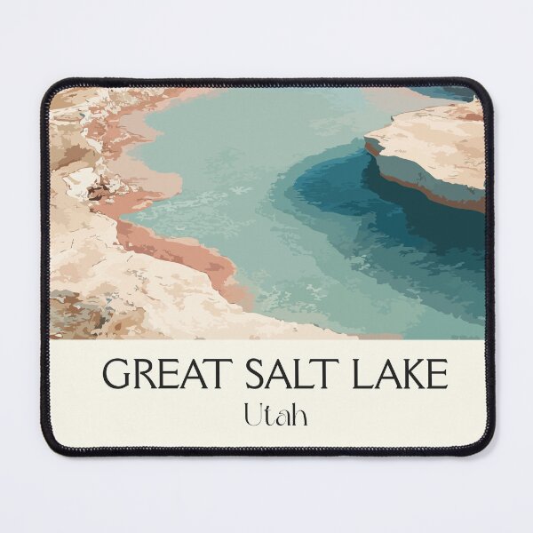 Item preview, Great Salt Lake Utah Poster | Vintage Antelope Island & Salty Shore Art designed and sold by TuncGK.