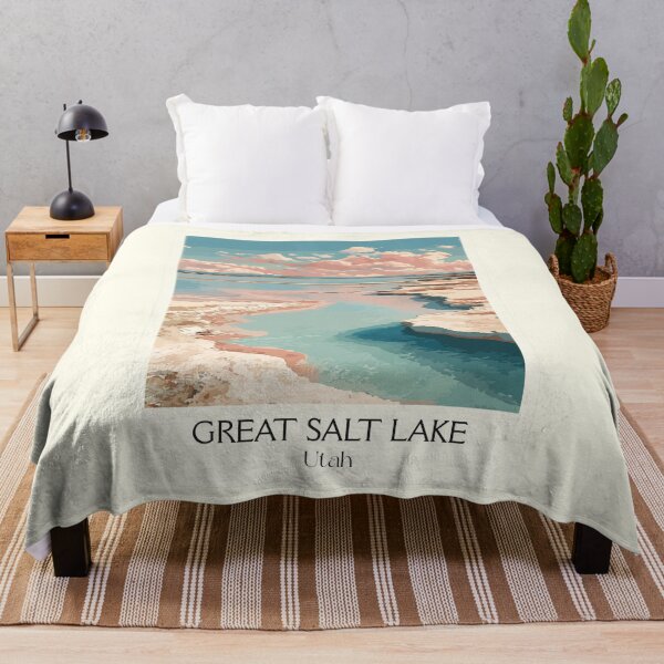 Item preview, Great Salt Lake Utah Poster | Vintage Antelope Island & Salty Shore Art designed and sold by TuncGK.