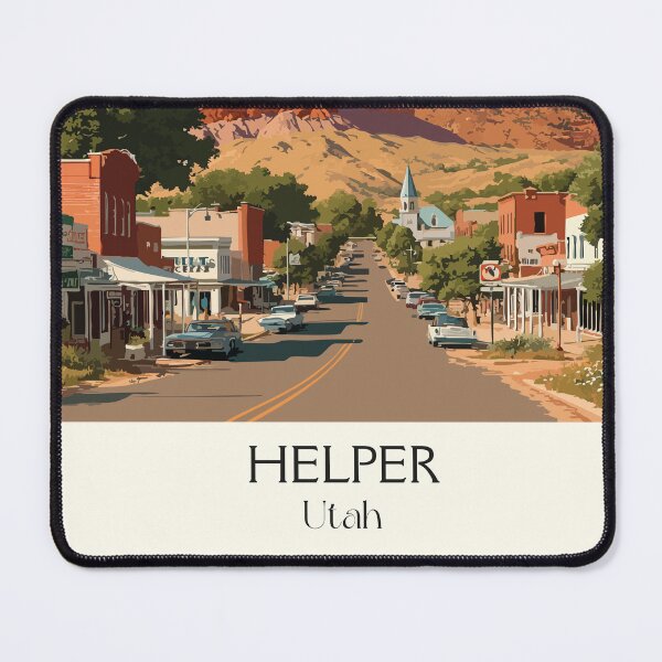 Item preview, Helper Utah Travel Poster | Vintage Historic Railroad & Arts Town Wall Art designed and sold by TuncGK.