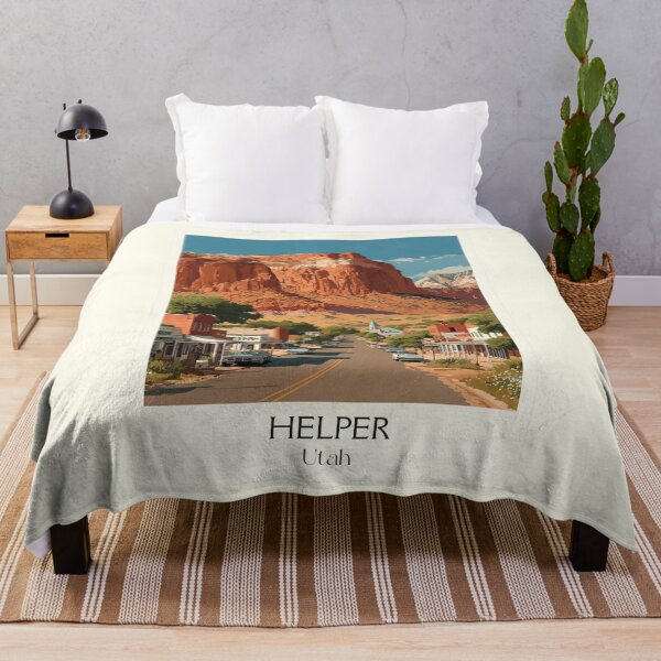 Item preview, Helper Utah Travel Poster | Vintage Historic Railroad & Arts Town Wall Art designed and sold by TuncGK.