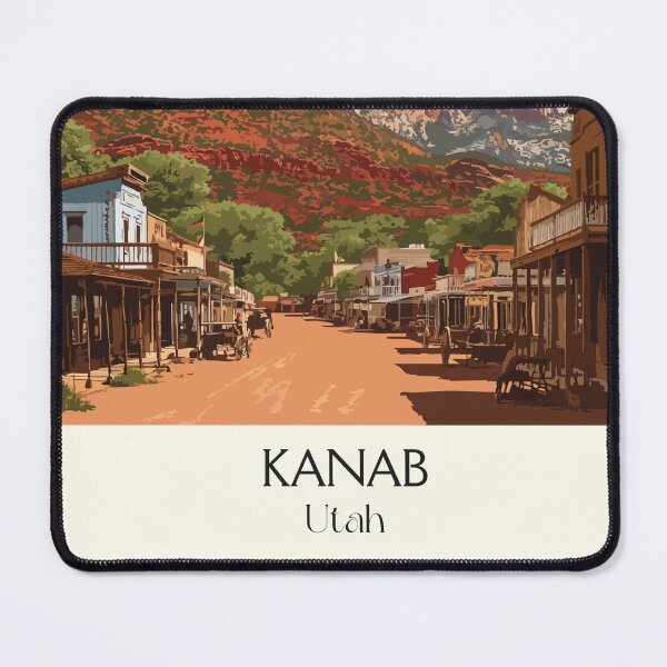 Item preview, Kanab Utah Travel Poster | Vintage Little Hollywood & Old West Town Wall Art designed and sold by TuncGK.