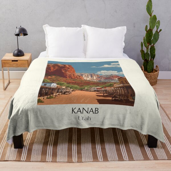 Item preview, Kanab Utah Travel Poster | Vintage Little Hollywood & Old West Town Wall Art designed and sold by TuncGK.
