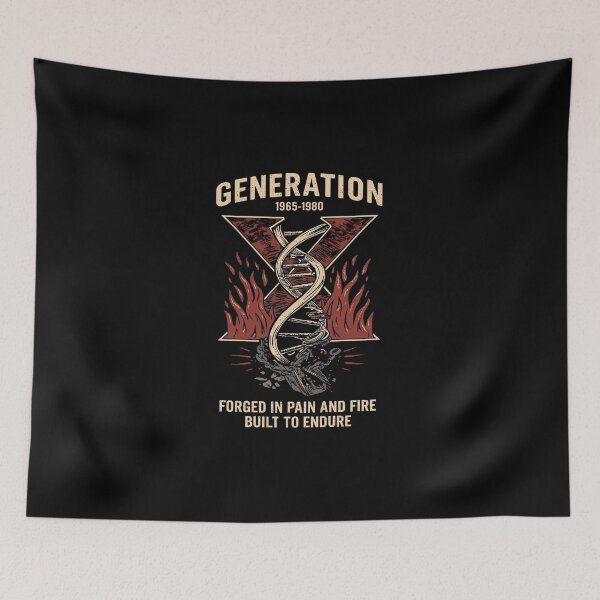 Item preview, Generation X DNA Helix — 1965–1980 — Tempered by Pain and Flame Tee designed and sold by Purdiole-art.