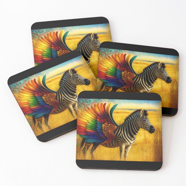 Item preview, Winged magical Zebra Grafitti art deco version #1 designed and sold by Helios Be. Lavsh.