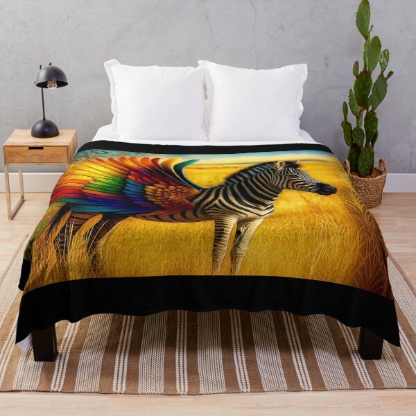 Item preview, Winged magical Zebra Grafitti art deco version #1 designed and sold by Helios Be. Lavsh.