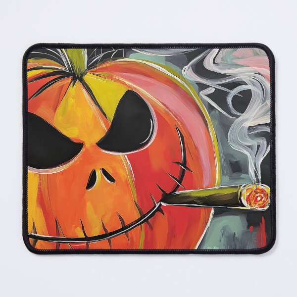 Item preview, Crank Up the Halloween Spirit with a Mischievous Pumpkin and Smoky Cigar Twist designed and sold by OlfactoART Studio.