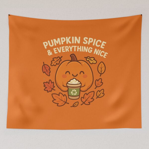 Item preview, Pumpkin Spice & Everything Nice – Cozy Fall Pun ☕ designed and sold by BloomKind.